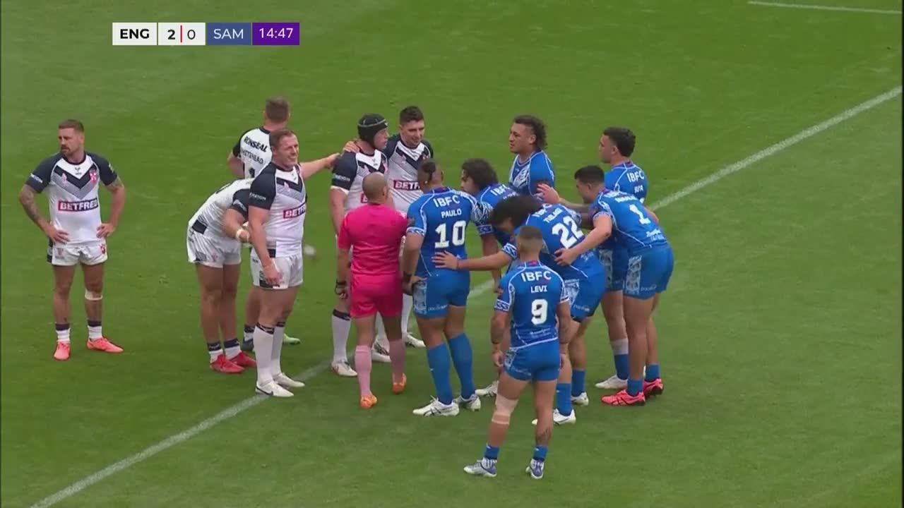 Men's Rugby League World Cup England vs Samoa Official PPV Replay