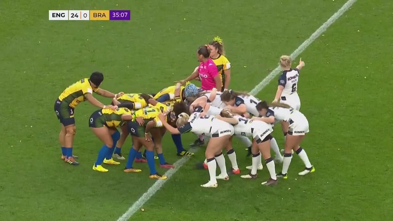 What are the teams for Brazil v England women at the Rugby League