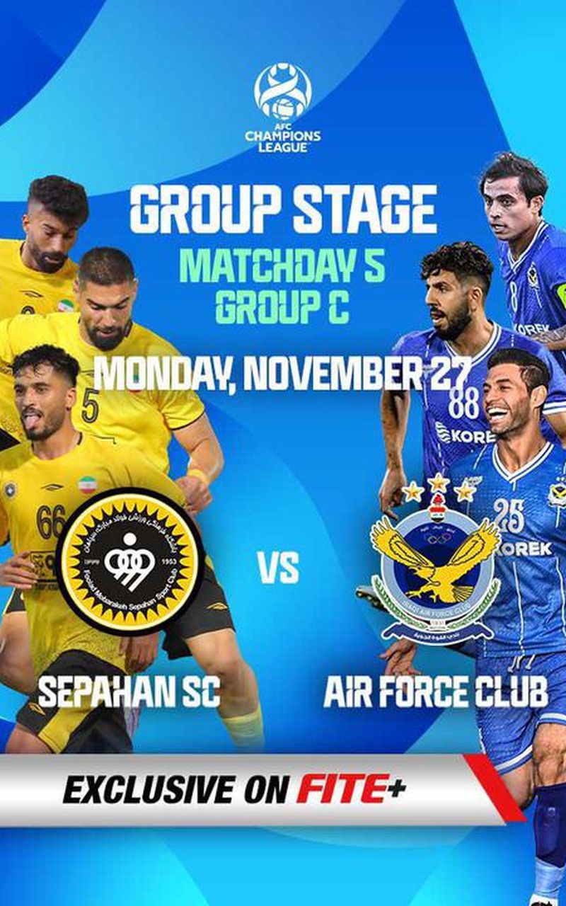 ▷ AFC Champions League 2023/24: Sepahan SC vs Air Force Club - Official  Replay - FITE