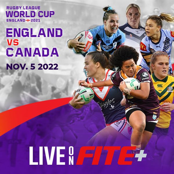 Women's Rugby League World Cup: England vs Canada - Official Replay - FITE